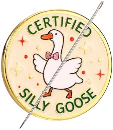 Silly Goose Magnet Needle Minder, Funny Cross Magnetic Needleminder Pin Holder Keeper for Sewing Embroidery Needlework Gift Accessories