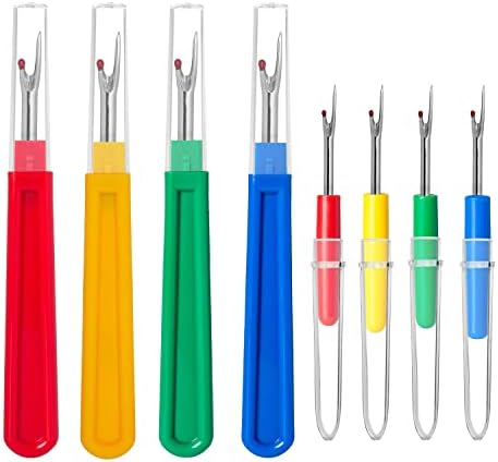 8Pcs Sewing Seam Rippers, 4 Big and 4 Small Stitch Remover Tools