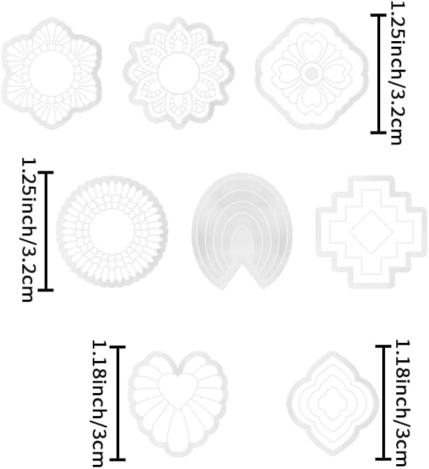 Geometric Pattern Polymer Clay Cutters Set – Molds and Clay Cutters for Polymer Clay, Clay Earring Tools