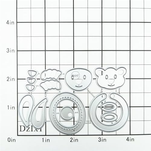 Patchwork Bunny Bear Metal Cutting Dies for Card Making