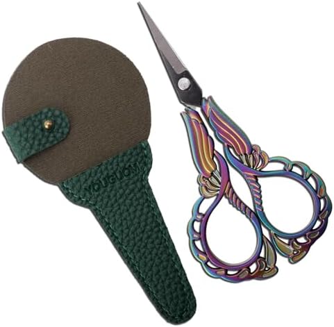 YOUGUOM Embroidery Scissors with Cover, Sewing Crafting Shears