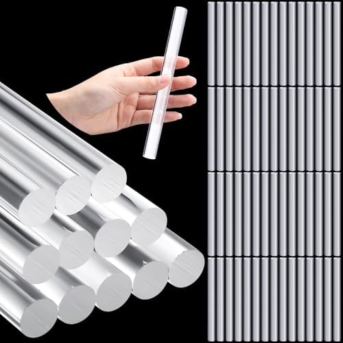 Clabby 86 Pieces Acrylic Clay Roller Plastic Polymer Pin, 6.5 x 0.5 Inch | Clear Plastic Tube Roller, Small Rolling Pins for Crafts, Bulk Pack Handmade Art Supplies, Smooth Surface DIY Projects