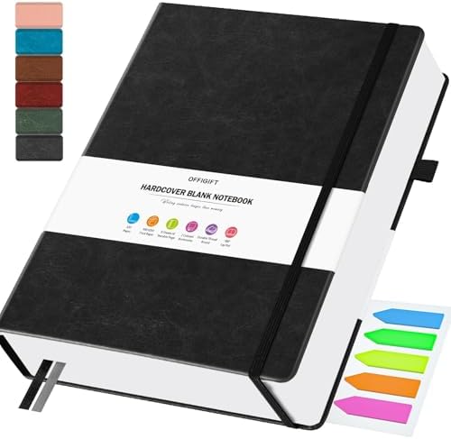 Blank Journal, Hardcover Sketchbook 8.5" x 11", 320 Pages Blank Notebook A4