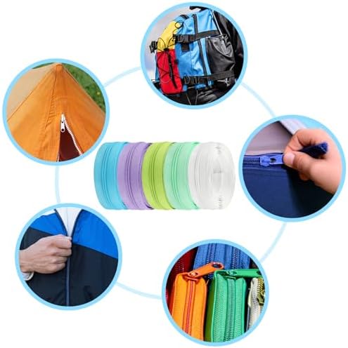 DOITEM 31 Yards 10 Pieces Sewing Zippers #3 Nylon Coil Zippers Assorted Zipper for Sewing with 40 Zipper Sliders for Tailor Sewing Crafts Supplies, 10 Color