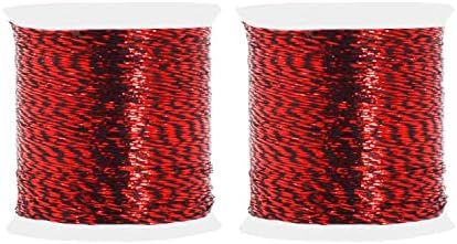 Mandala Crafts Metallic Red Embroidery Floss for Sewing, 218 Yard Spool