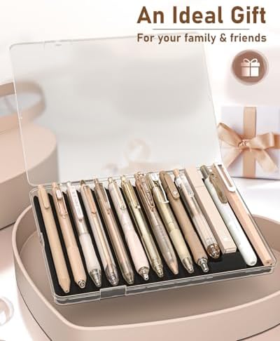 Four Candies Brown Pens, Black & Brown Ink, 0.5mm Fine Point, 2 Highlighter