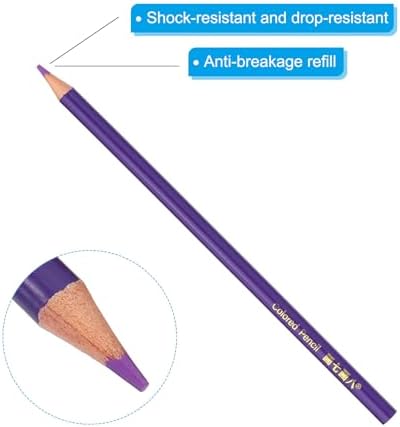PATIKIL Purple Colored Pencils Set,6 Pcs Oil Color Pencils Wooden Coloring Drawing Pencil for Artists Art Painting