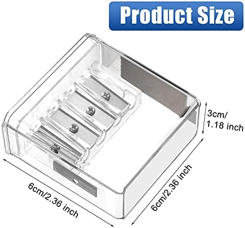 Outus 2 pcs Long Point Pencil Sharpener, 4 Hole for Charcoal Colored Pencil