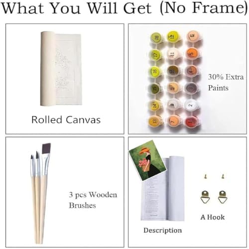 ZRIZQ Paint by Numbers Kit for Adults Beginner,Woman Flowers,16x20