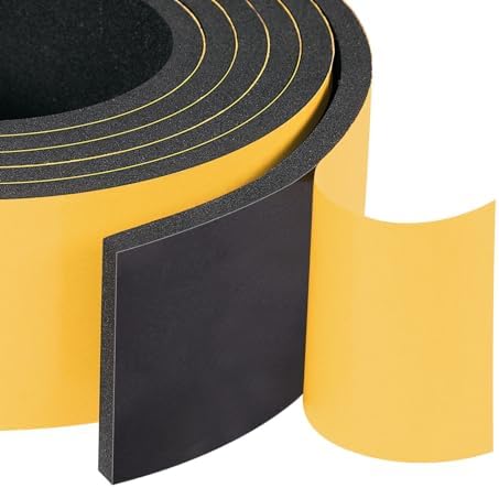 Yotache High Density Adhesive Foam Seal Tape 2" W X 1/4" T, Total 13 Ft