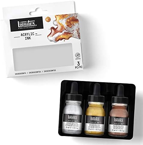Liquitex Professional Acrylic Ink, 1-oz (30ml), Iridescent Set, Set of 3