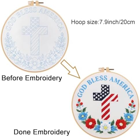 Louise Maelys Christian Cross Embroidery Kit for Beginners DIY Set