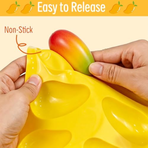 Mango Molds Silicone, Silicone Pastry Fruit Mold 10 Cavity