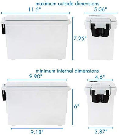 Logix 12535 Translucent Craft Organizer, Art Supply Organizer and Storage, Lockable School Supplies Organization, Moisture Resistant, Made in USA (Pack of 4)
