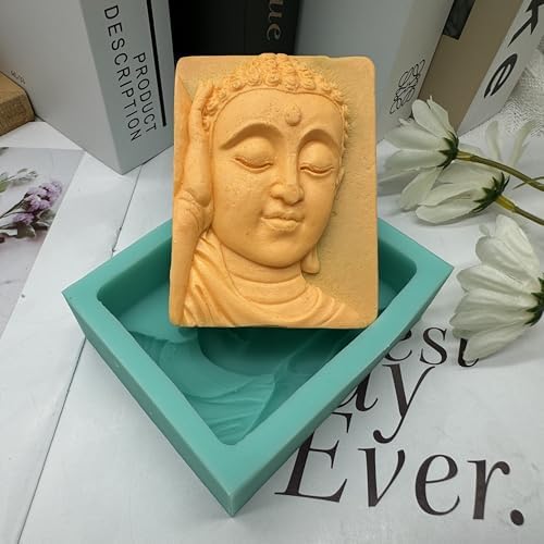 Buddha DIY Silicone Mold for Soap Candle Wax Making,Aroma Plaster Epoxy Resin Concrete Diffuser Decorations Mould