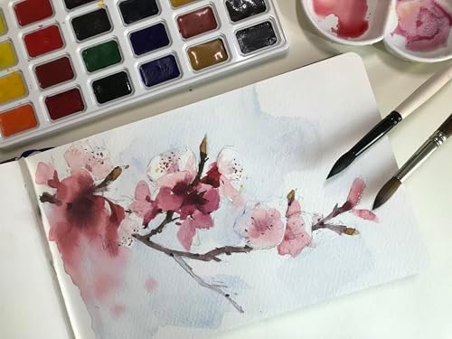 Watercolor Journal, 3.5x5.5”, 140 LB, 300 GSM, Cotton Paper, Cold Press