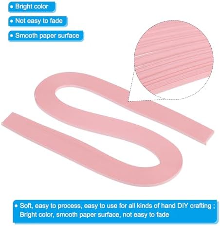 PATIKIL 240pcs Quilling Strips Paper 1/8"(3mm) 21"(54cm) Origami Paper Quilling Strip for Art DIY Hand Craft Christmas, Hot Pink