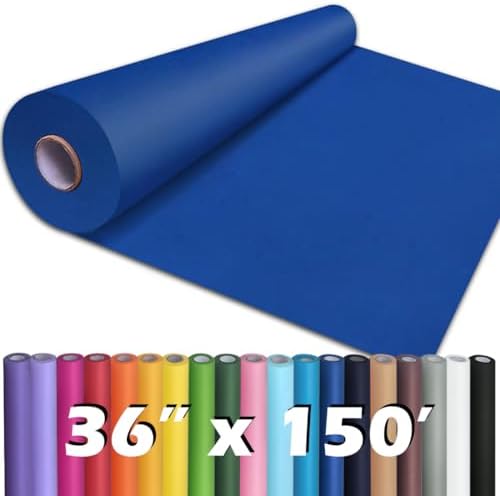 PerkHomy Blue Kraft Paper Roll 36" x 1,800" (150') for Gift Wrapping Bouquet Flower Art Painting Craft Writing Packaging Shipping 80GSM 55LB (Blue, 36" x 150')