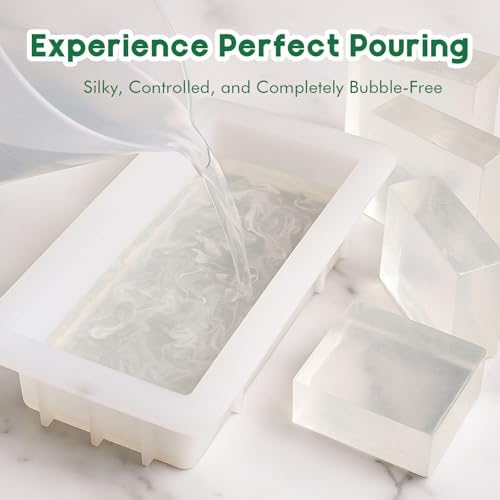 EDSRDRUS 5LB Glycerin Soap Base, Unscented Melt and Pour Soap Base for DIY Handmade, Deep Pre-Scored Cuts for Effortless Use, Easy to Melt (Transparent, 5 Pound)