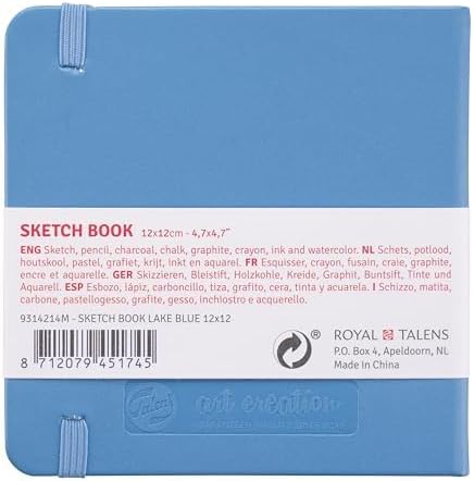 Talens Art Creation Sketchbook, Lake Blue, 80 Sheets, 4.7 x 4.7 in