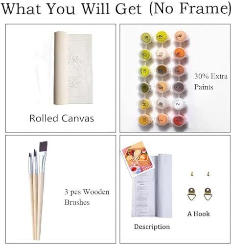 ZRIZQ Paint by Numbers Kit for Adults Beginner,Dessert,16x20