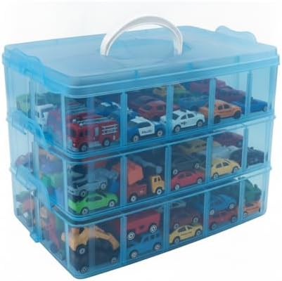 Guyuyii 3-Layer Stackable Craft Storage Box - 30 Adjustable Compartments for Craft Storage, Bead Organization, Jewelry Making - Ideal for Crafters, Hobbyists, DIY Projects