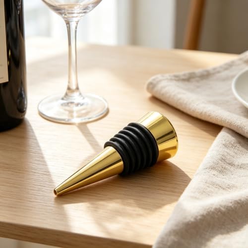 30 Pcs Wine Bottle Stopper Set Kit, Resin Wine Bottle Stoppers Molds Set Accessories, Wine Stopper for Silicone Molds Epoxy Resin (Alloy, Gold)