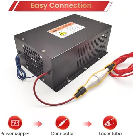 MCWlaser Set of 2 High Voltage Wire Connector Between CO2 Power Supply and CO2 Laser Tube for Laser Cutting Machine high Voltage Head