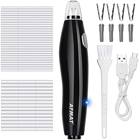 AFMAT Electric Eraser for Artists, Rechargeable Electric Eraser Kit, 140 Refills for Drafting, Electric Pencil Eraser - Battery Operated for Drawing Pencils, Crafts, Arts EE04(Black)