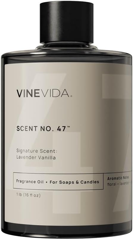 VINEVIDA [16oz] Lavender Vanilla Fragrance Oil for Candle Making Scents Soap, Perfume Oils, Soy Candles, Home Diffusers, Bath Scent Bomb, Linen Spray, Lotions, Car Freshies