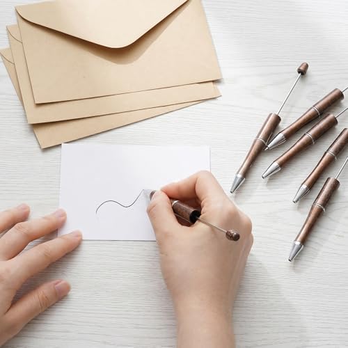 30Pcs Beadable Pens Beaded Ballpoint Pens Bulk for DIY Writing Champagne