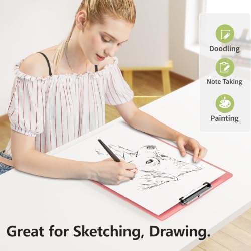 Extra Large Clipboard, 11 x 17 Pink Plastic Drawing Board