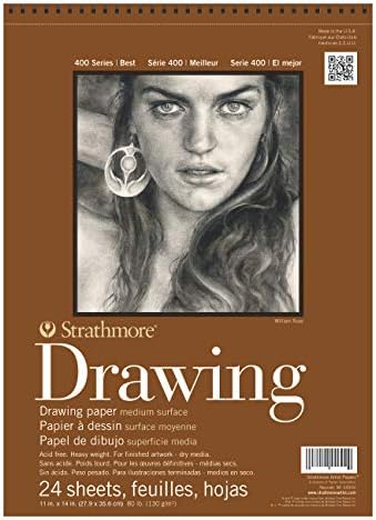 Strathmore Medium Drawing Spiral Paper Pad 11"X14"-24 Sheets -400500