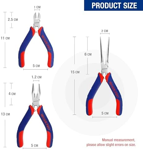 WORKPRO Mini Pliers Set, 3-Piece Small Pliers Tool Kit