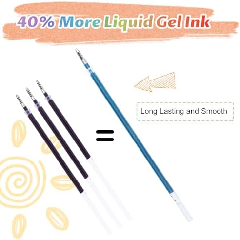 Aen Art Glitter Gel Pens with Case for Adult Coloring Books, 100 Color Glitter Pen Set 30% More Ink Neon Glitter Gel Marker for Journaling Crafting Doodling Drawing