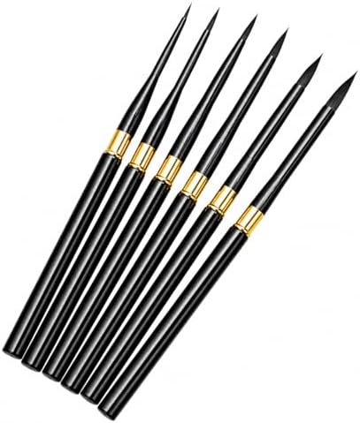 6Pcs Paint by Numbers Kit for Adults Acrylic Paint Brushes Set,Professional Travel Fine Tip Detail Paintbrushes for Watercolor Gouache Oil Face Painting,Miniature,Model,Figurine,Craft