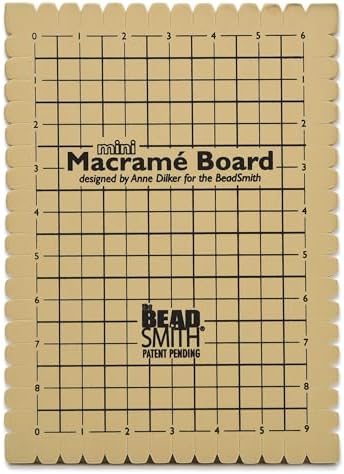 The Beadsmith Mini Macrame Board, 7.5 x 10.5 inches, 0.5" Thick Foam