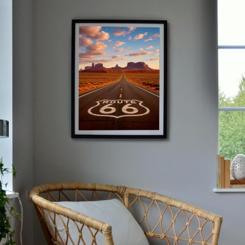 Route 66 5D Diamond Art Kit for Adults Full Drill Canvas Wall Decor