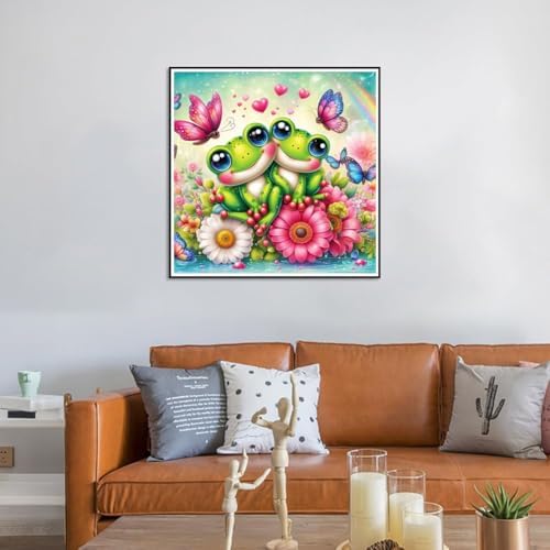 Frog Diamond Painting Kits for Adults-Butterfly Diamond Art 14x14inch