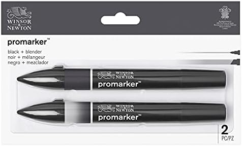 Winsor & Newton ProMarker Set, 2 Count, Black + Blender