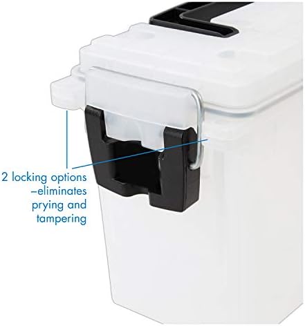 Logix 12535 Translucent Craft Organizer, Art Supply Organizer and Storage, Lockable School Supplies Organization, Moisture Resistant, Made in USA (Pack of 4)