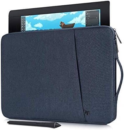 Waterproof Graphics Drawing Artists Tablet Sleeve Bag Compatible with Huion KAMVAS Pro 13 GT-133, XP-Pen Artist 12/13 Pro/14 Carrying Case(Navy Blue)