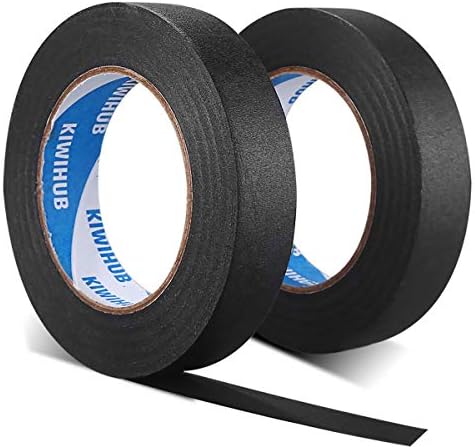 Black Painters Tape, 1 in x 60 yd x 2 Rolls(120 Yards Total)