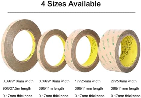 3M 300LSE Double Side Tape Heavy Duty 36ft, Clear Mounting Tape Adhesive Strips for Art Craft Scrapbook