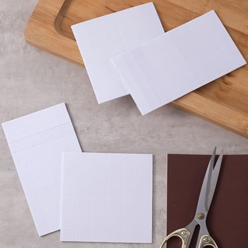 Joez Wonderful 4 Sheets Foam Adhesive Squares, 0.47in & 0.63in, White