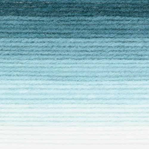 Lion Brand Yarn, Mandala Gradient Variegated Yarn, Dark Teal, Blue, 1 Pack