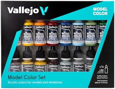 Vallejo - Naval (Steam Era) Acrylic Paint Set | Model Color | High Pigmentation Colors| Realistic and Historical Finishes for painting Steamships of any Era | 16 Bottles x 18 ml. (0.60 fl.oz)