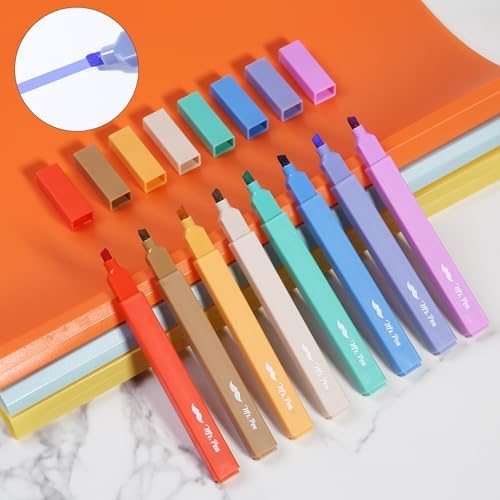 Mr. Pen- Aesthetic Highlighters No Bleed, 8 Pack, Assorted Colors | Chisel Tip, Cute Highlighters Assorted Colors for Journaling, Highlighting, Underlining, Fast Dry, Back to School Supplies