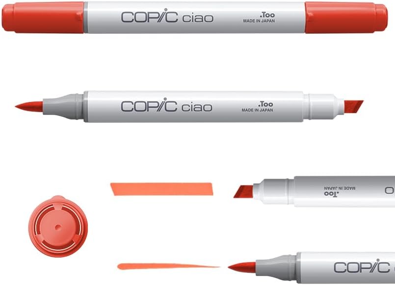 Copic Ciao, Alcohol Markers, 6 Colors Dual Brush Tip Art Marker for Adults/Teen Artists & Creators, Blendable Markers for Coloring Drawing & Illustration Art - Portrait Color Set