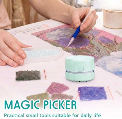 Honoson 2 Pcs Diamond Painting Tool Cleaner for Diamonds, Pink, Green